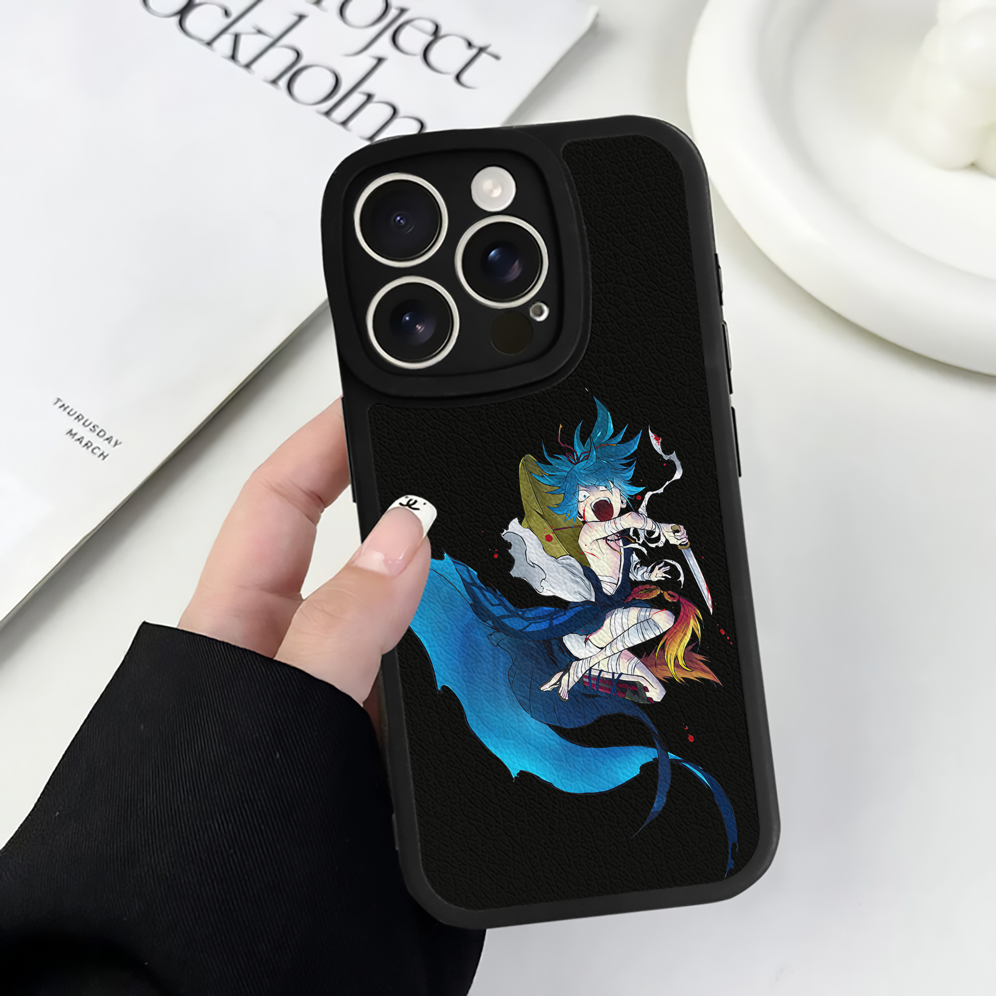 （画像用） 刀剣乱舞 Touken Ranbu 【iPhone 16シリーズ対応】シリコンスマホケース（レザー調） 材質：シリコン